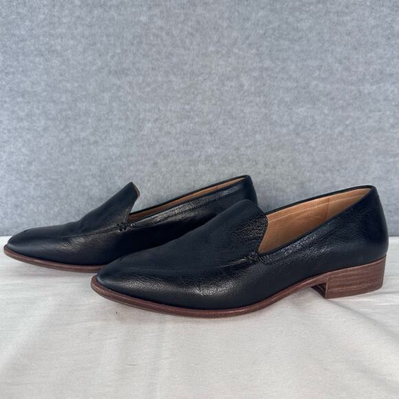 Madewell Women's sz 9.5 Frances Loafer Black Leather Classic Old Money Comfort - Picture 3 of 11